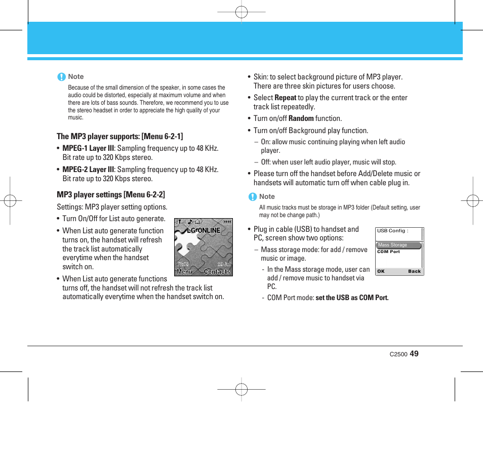 LG C2500 User Manual | Page 50 / 73