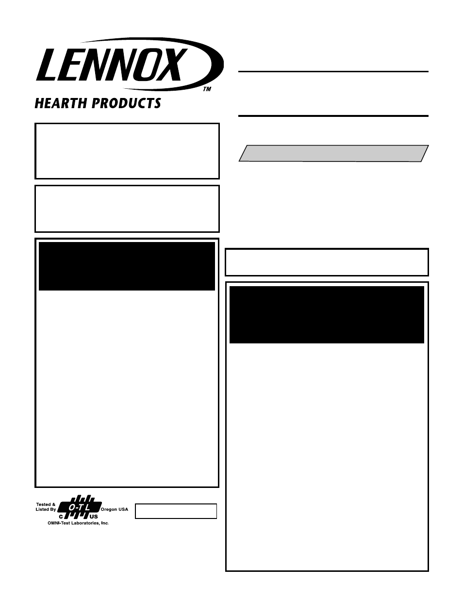 Lennox Hearth 2-EN53-VDLPM User Manual | 32 pages