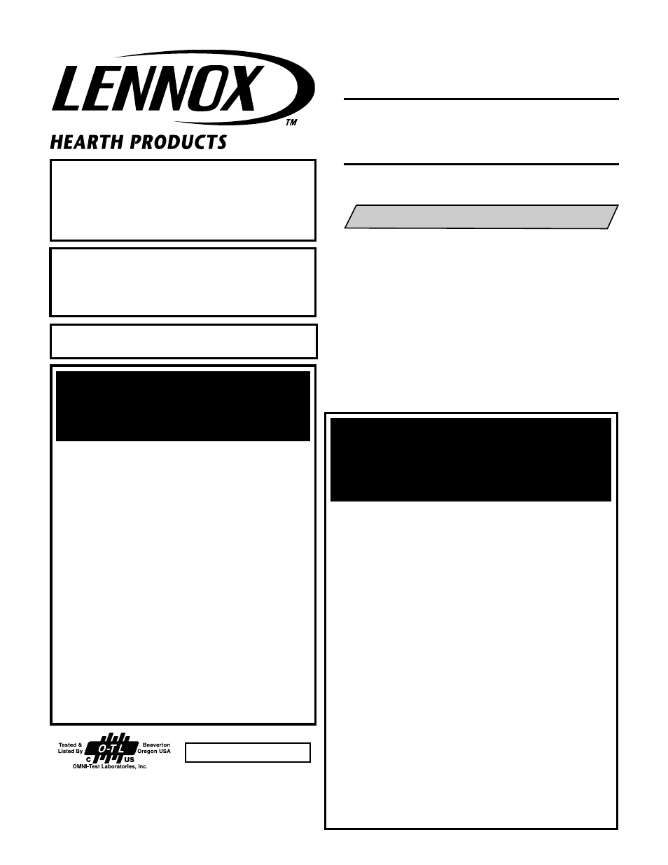 Lennox Hearth B-MNC0353VDE User Manual | 32 pages