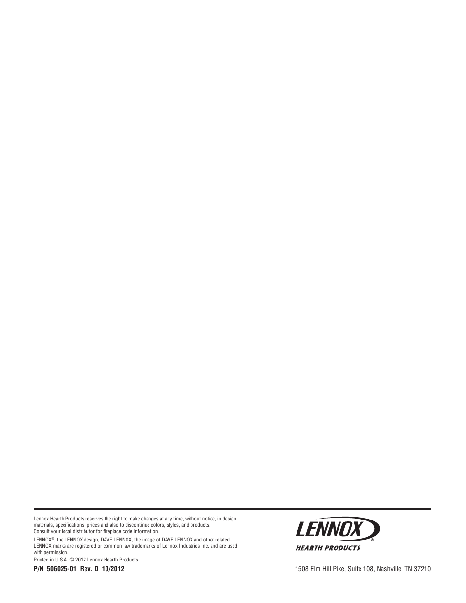 Lennox Hearth DIRECT-VENT SYMMETRY SERIES SYM-35N User Manual | Page 28 / 28
