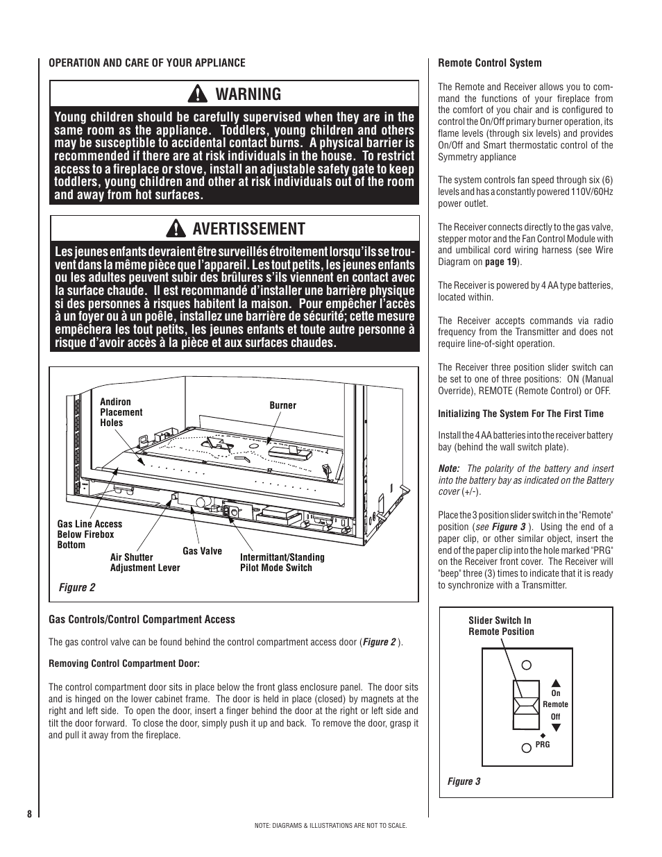 Warning, Avertissement | Lennox Hearth DIRECT-VENT SYMMETRY SERIES SYM-35N User Manual | Page 8 / 28
