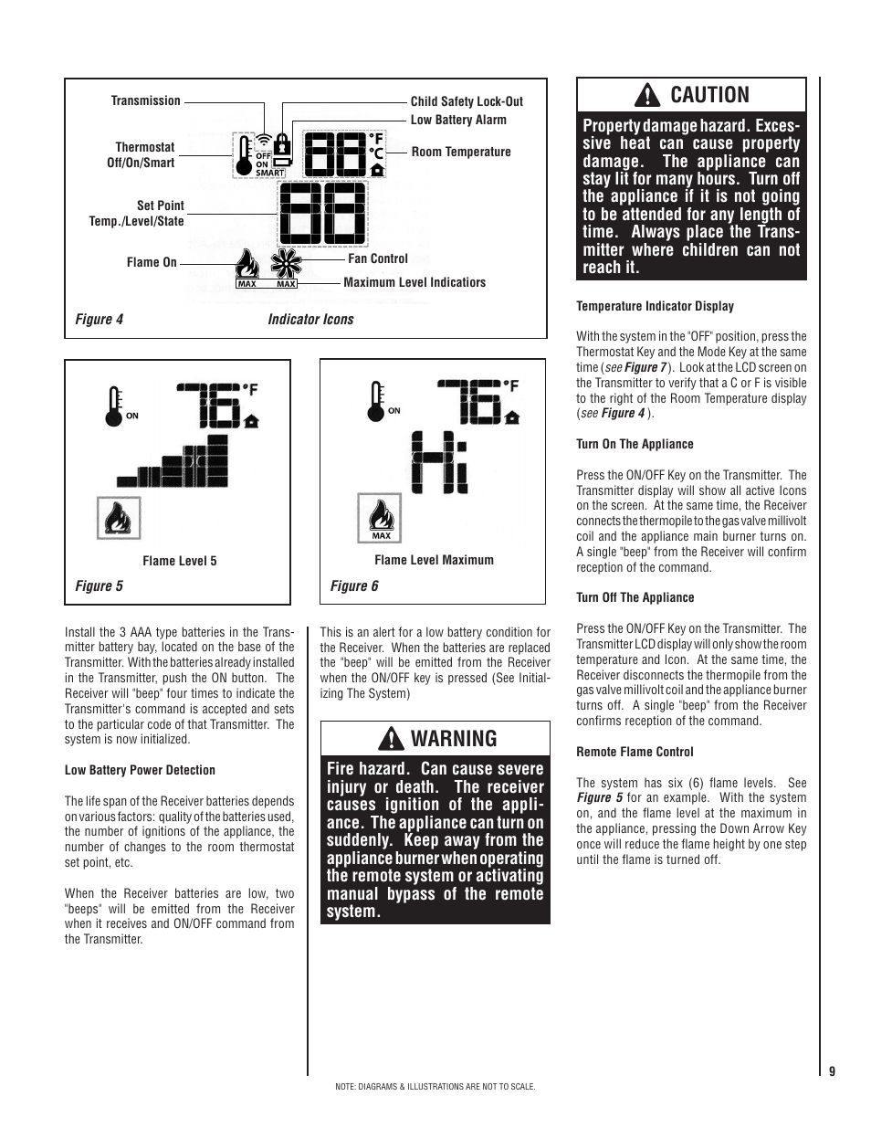 Warning, Caution | Lennox Hearth DIRECT-VENT SYMMETRY SERIES SYM-35N User Manual | Page 9 / 28