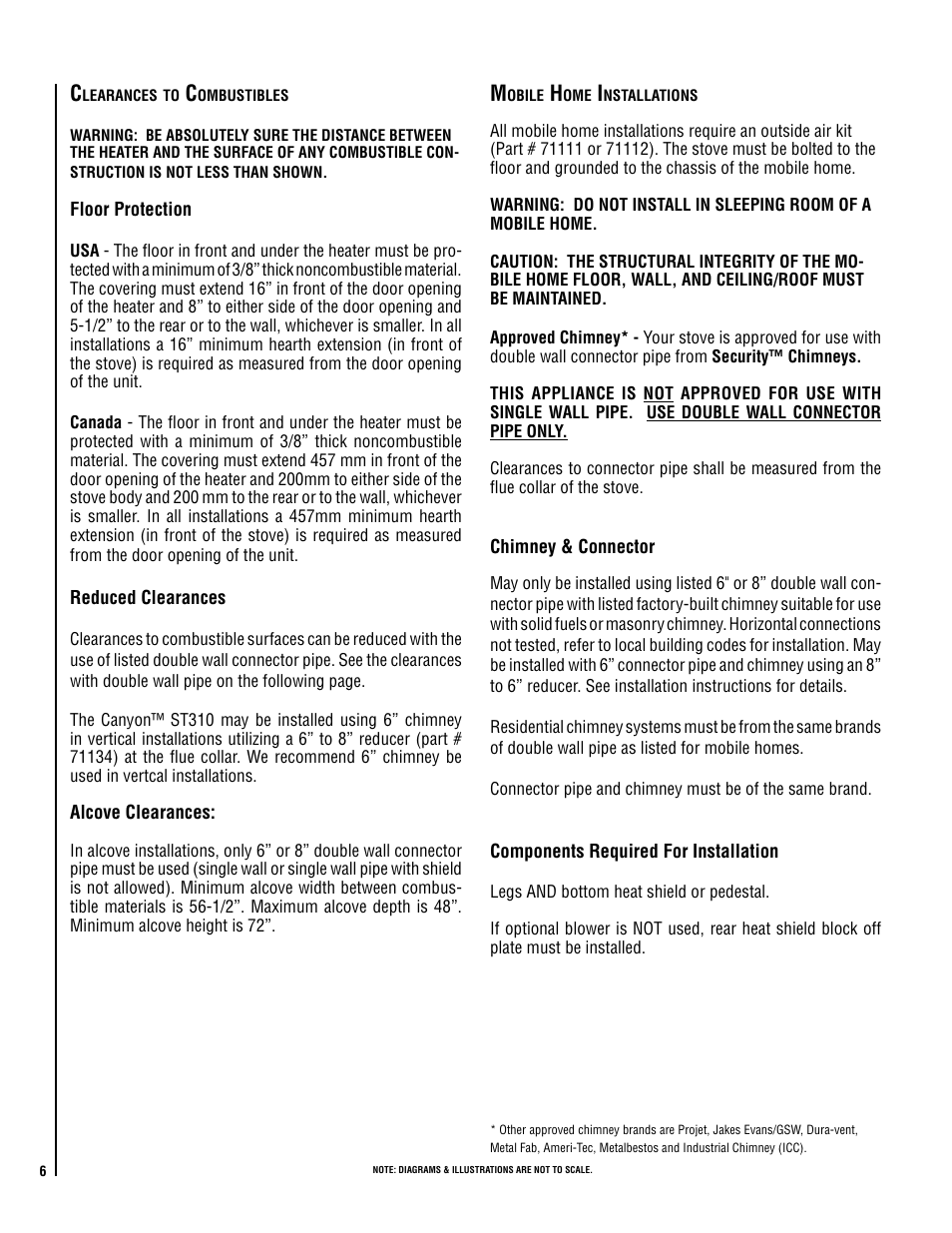 Lennox Hearth CANYON ST310 User Manual | Page 6 / 20