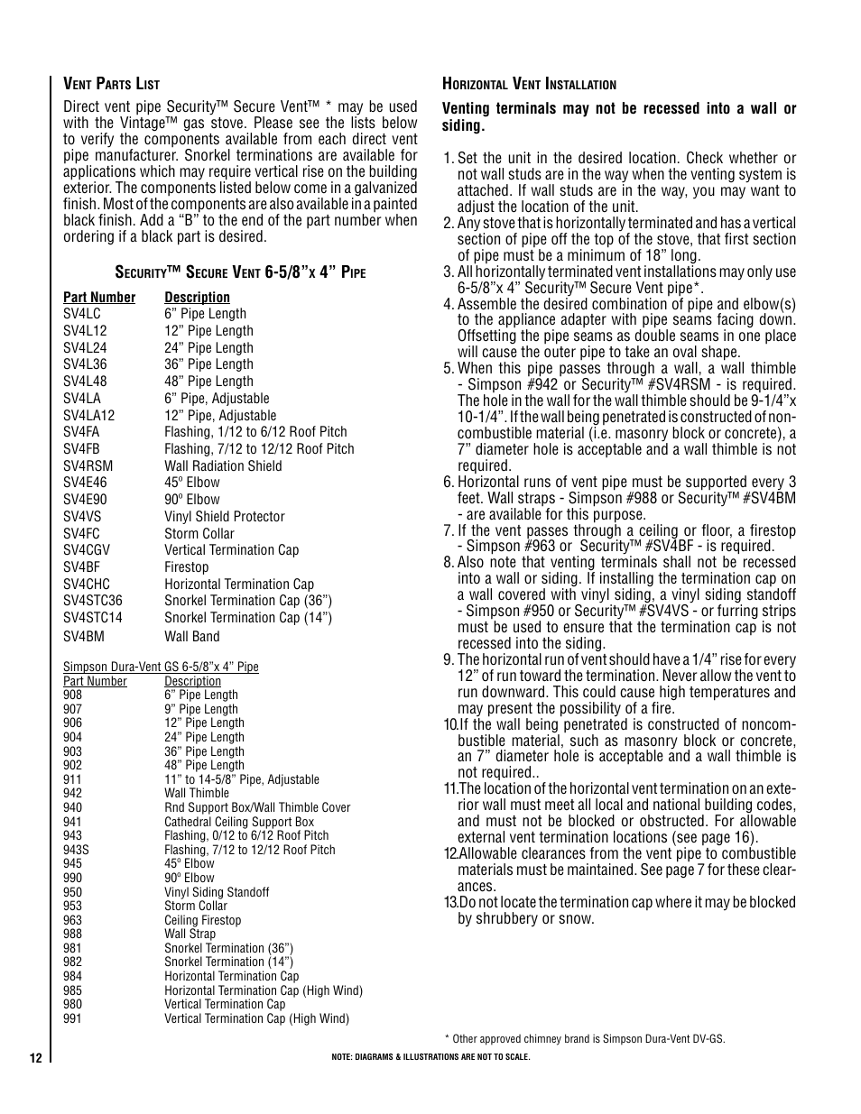 Lennox Hearth VIS35 User Manual | Page 12 / 30