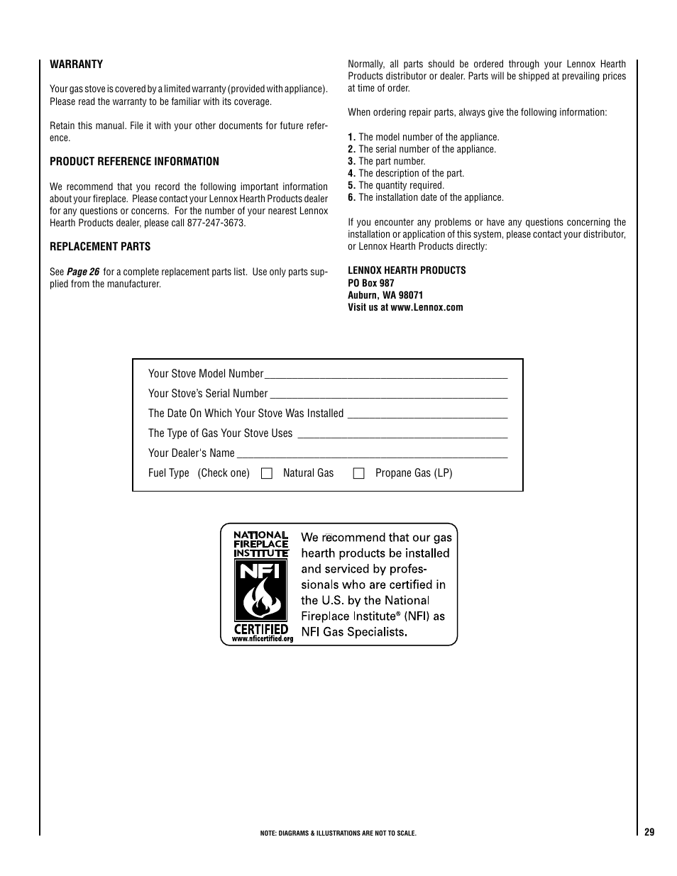 Lennox Hearth VIS35 User Manual | Page 29 / 30