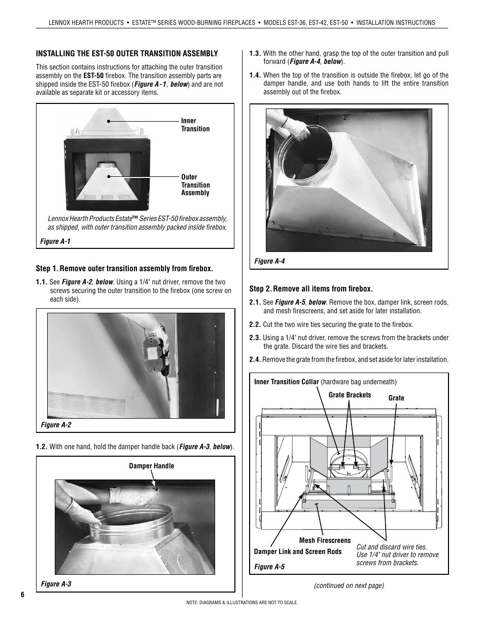 Lennox Hearth WOOD-BURNING FIREPLACES EST-50* User Manual | Page 6 / 26