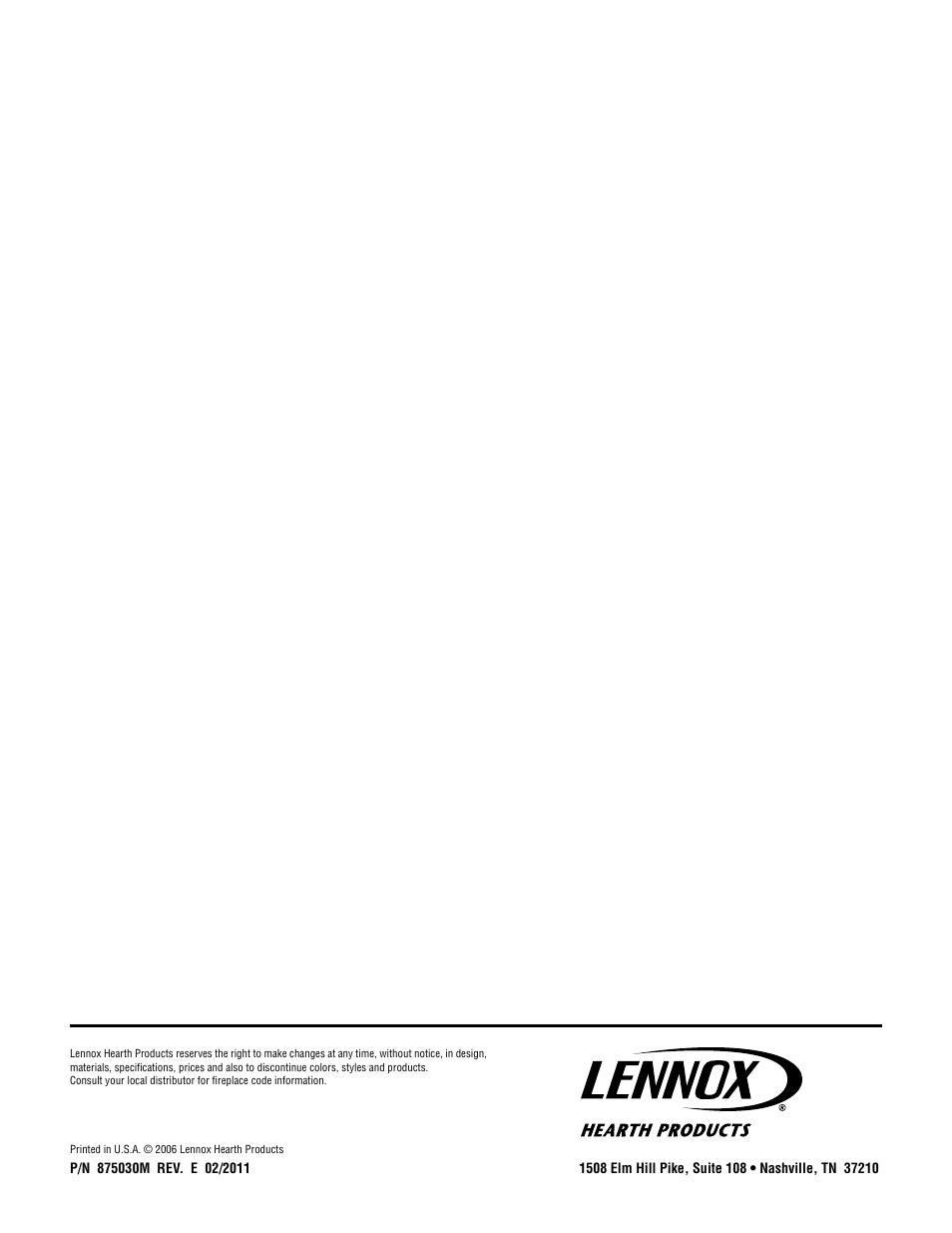 Lennox Hearth ELITE SERIES ELDV-45NE User Manual | Page 32 / 32