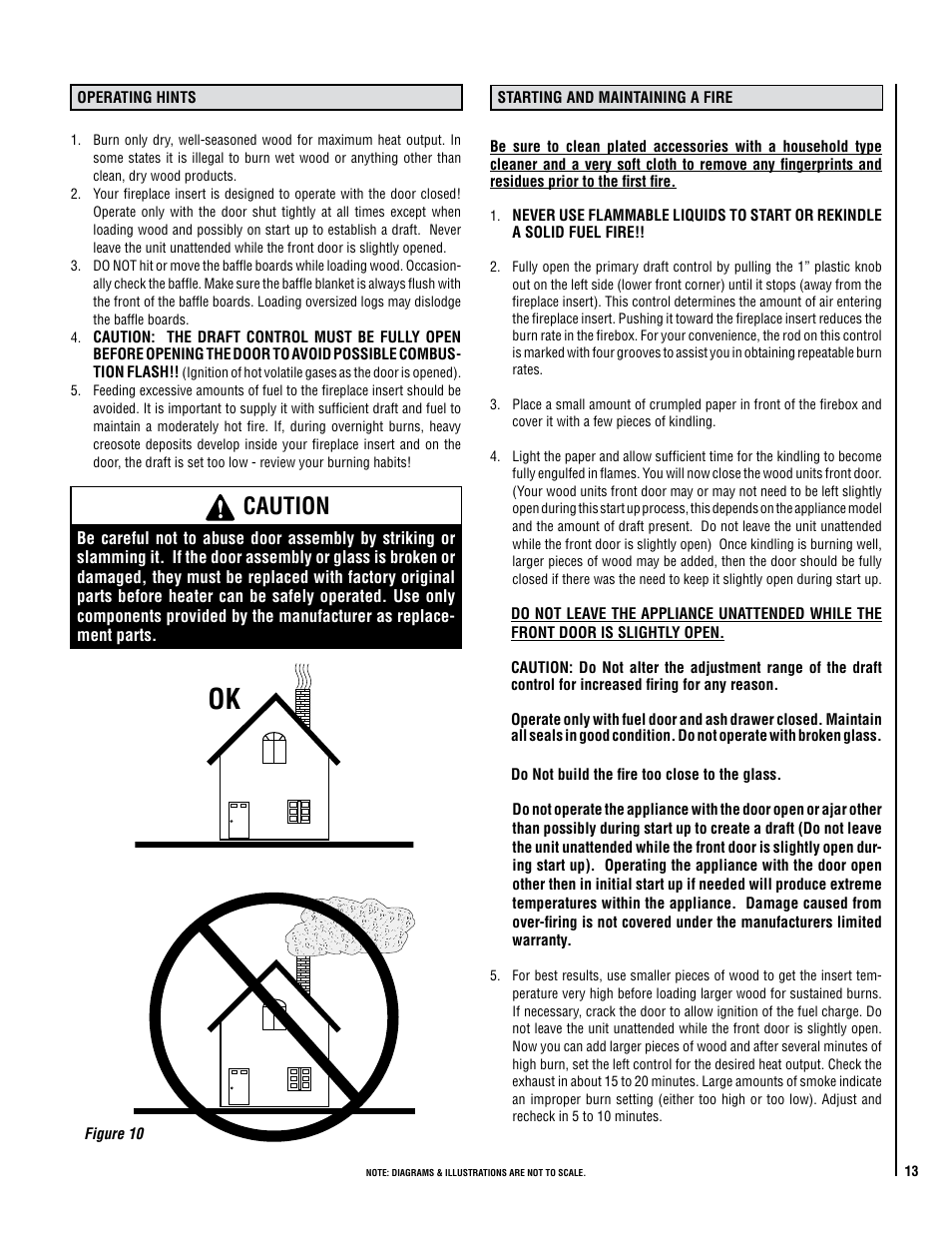 Caution | Lennox Hearth STRIKER C160 User Manual | Page 13 / 24