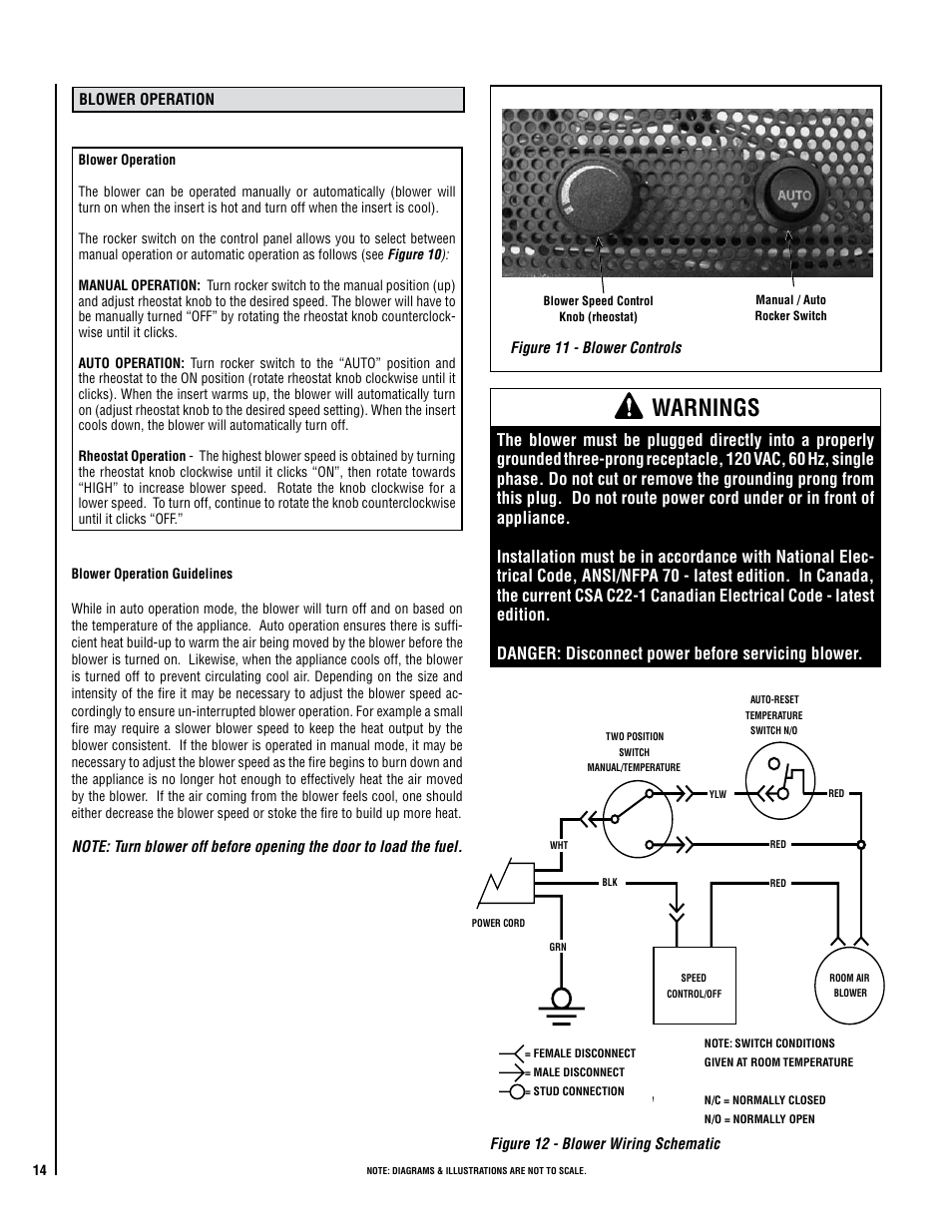 Warnings | Lennox Hearth STRIKER C160 User Manual | Page 14 / 24