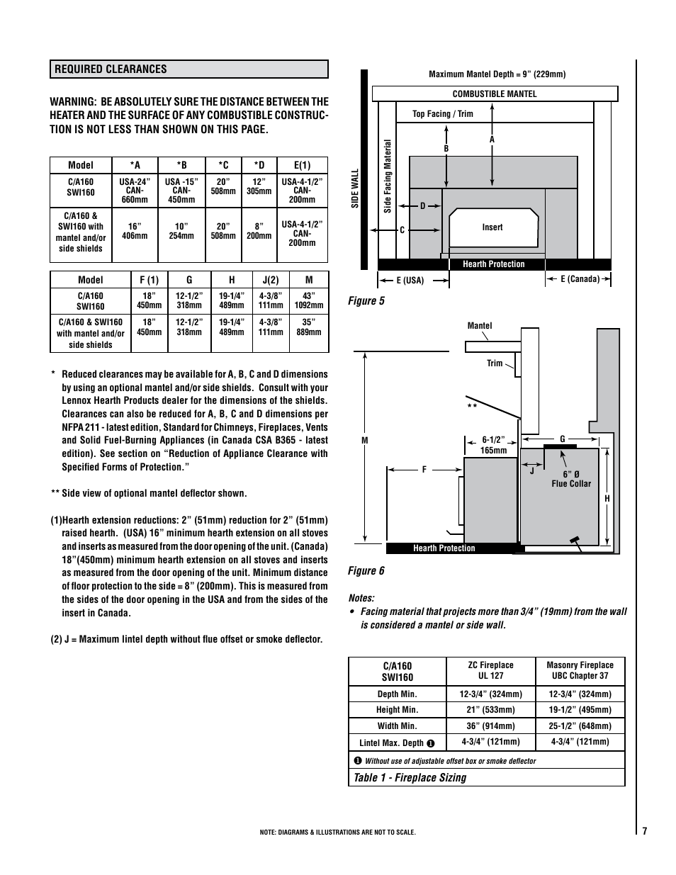 Lennox Hearth STRIKER C160 User Manual | Page 7 / 24