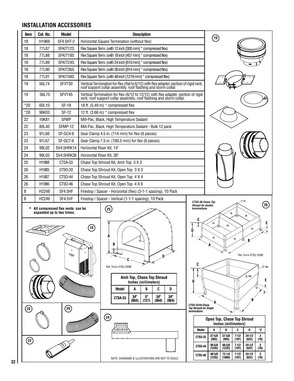 Installation accessories | Lennox Hearth Electronic LMDV-3530-CNM User Manual | Page 32 / 36