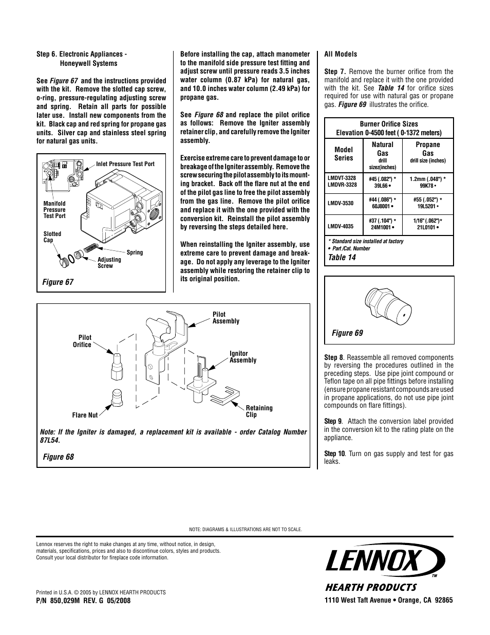 Lennox Hearth Electronic LMDV-3530-CNM User Manual | Page 36 / 36