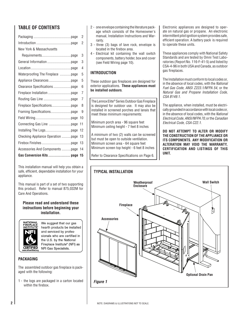 Lennox Hearth ELITE E36ODGPE User Manual | Page 2 / 16