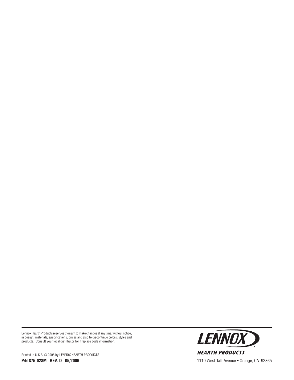Lennox Hearth LMDV-3530CNM User Manual | Page 28 / 28