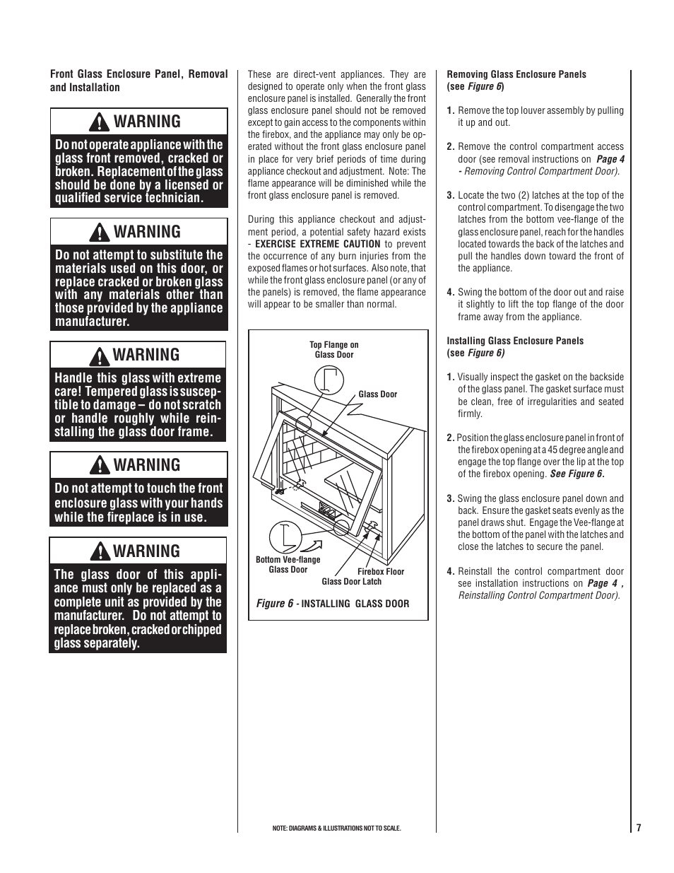 Warning | Lennox Hearth LMDV-3530CNM User Manual | Page 7 / 28