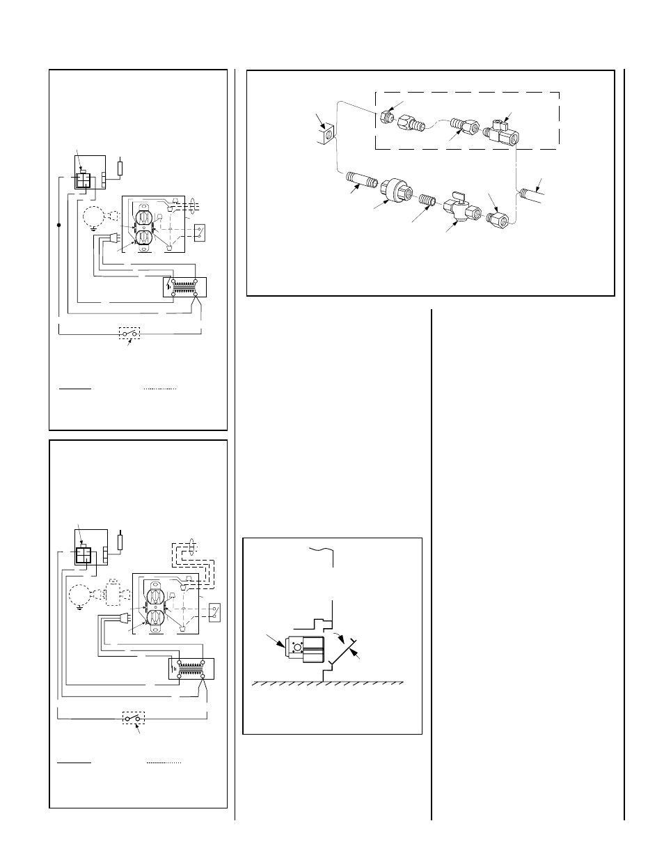 Figure 48 figure 47, Figure 46 figure 45, Step 6. connecting gas line | Gas connection, Gas stub 1 / 2 " x, 3 / 8 " flare fitting | Lennox Hearth Direct Vent MPD-40 Series User Manual | Page 23 / 32