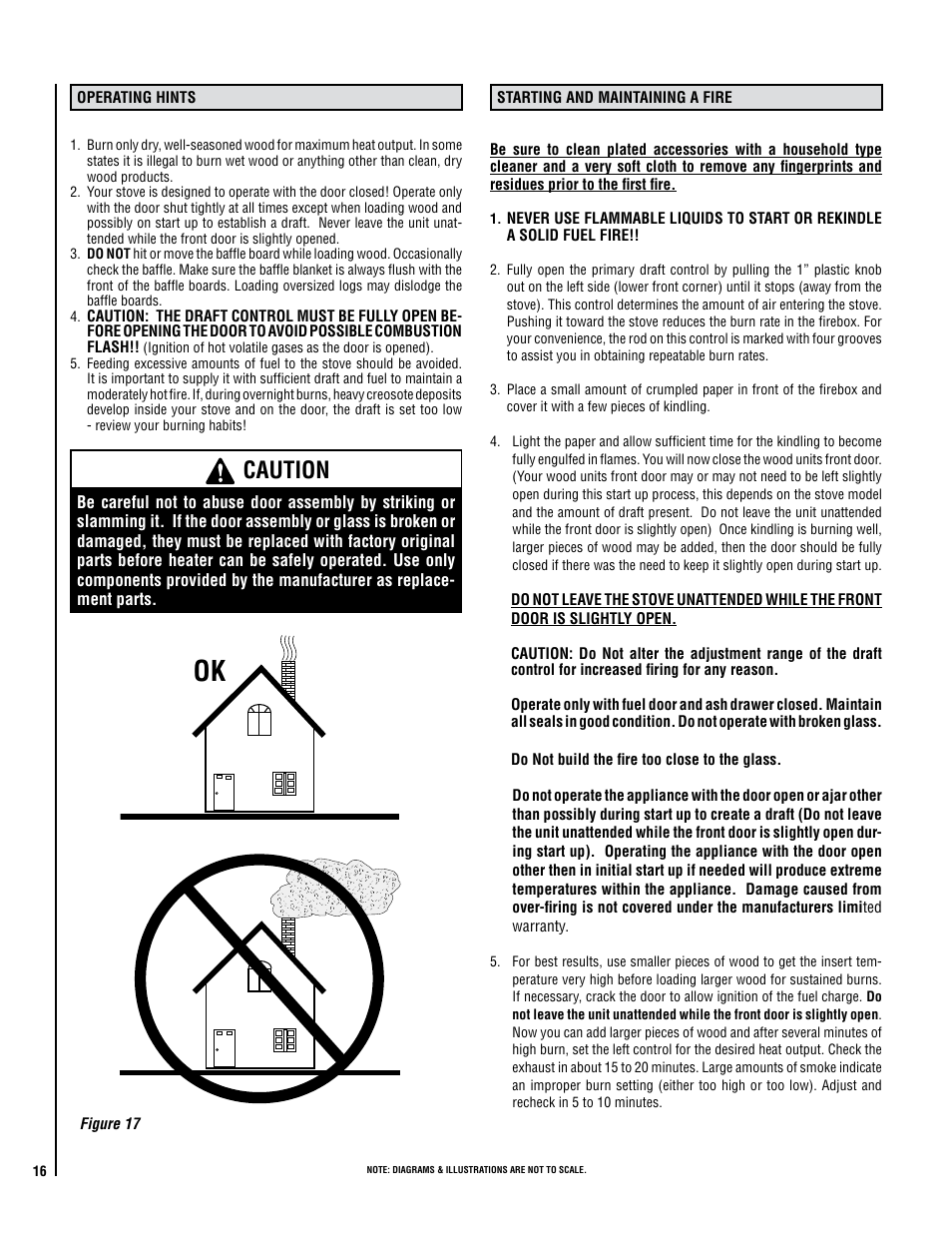 Caution | Lennox Hearth STRIKER SWS160 User Manual | Page 16 / 32