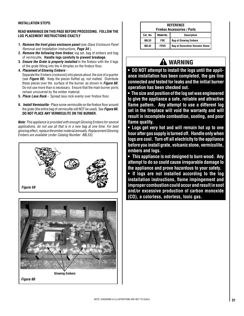 Warning | Lennox Hearth ELITE EDVCRPM-B User Manual | Page 31 / 44