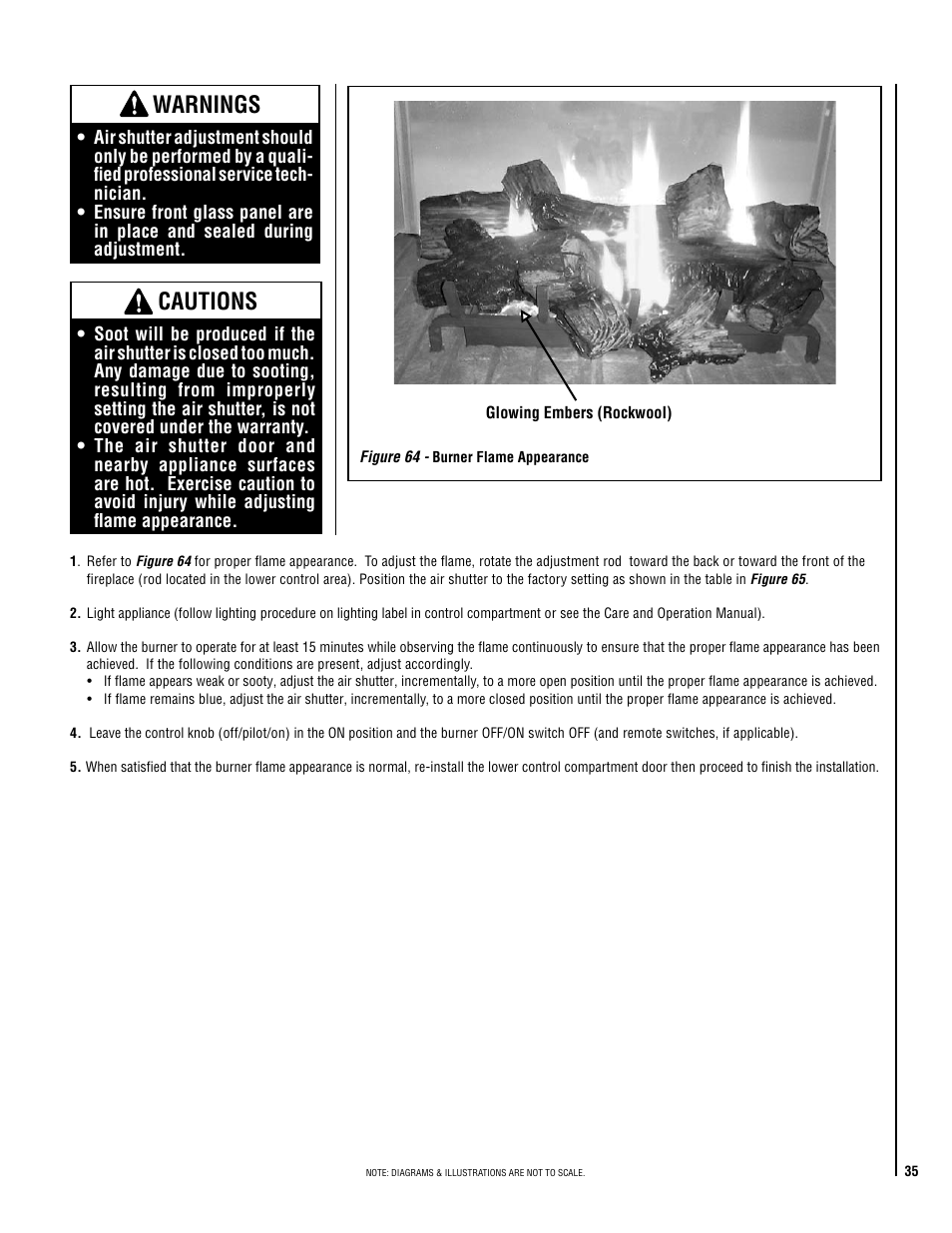 Warnings, Cautions | Lennox Hearth ELITE EDVCRPM-B User Manual | Page 35 / 44