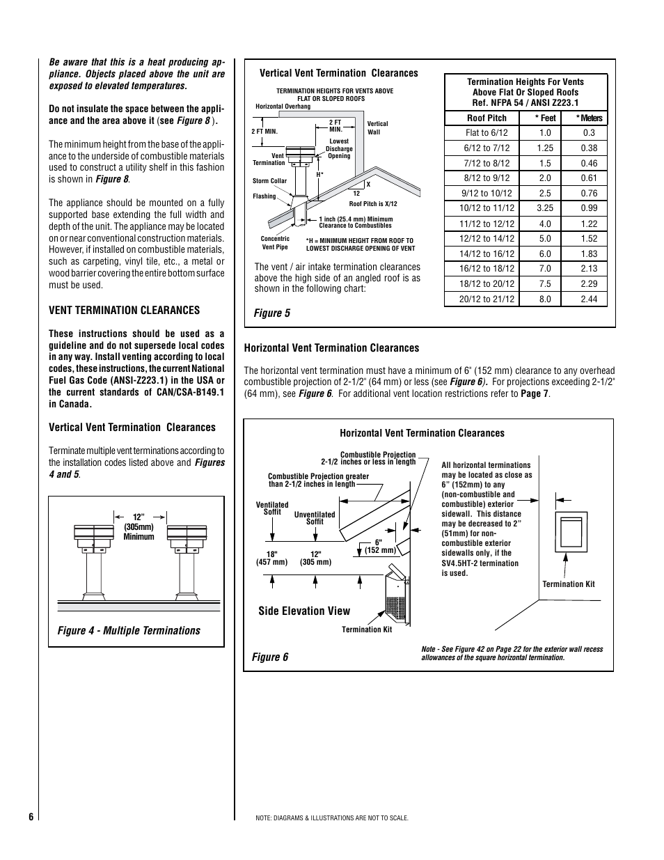 Side elevation view | Lennox Hearth ELITE EDVCRPM-B User Manual | Page 6 / 44