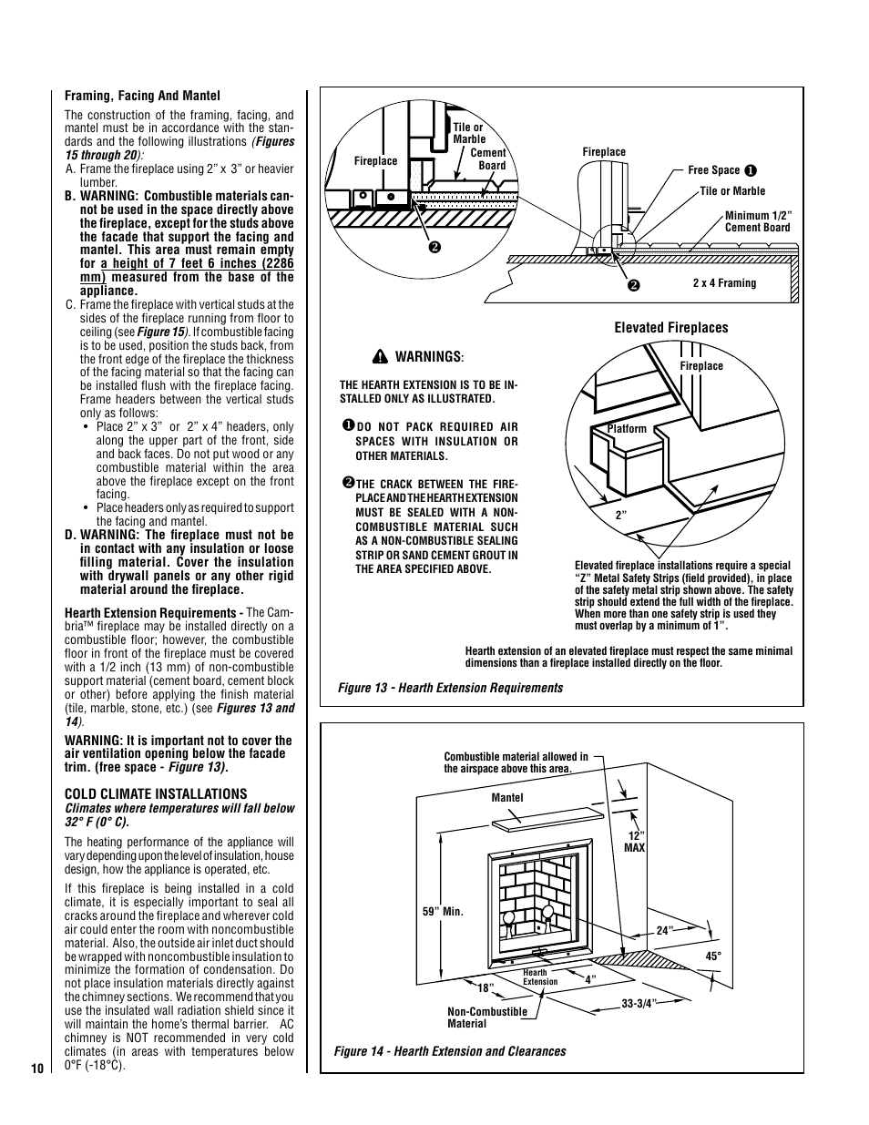 Lennox Hearth CAMBRIA 850 User Manual | Page 10 / 26