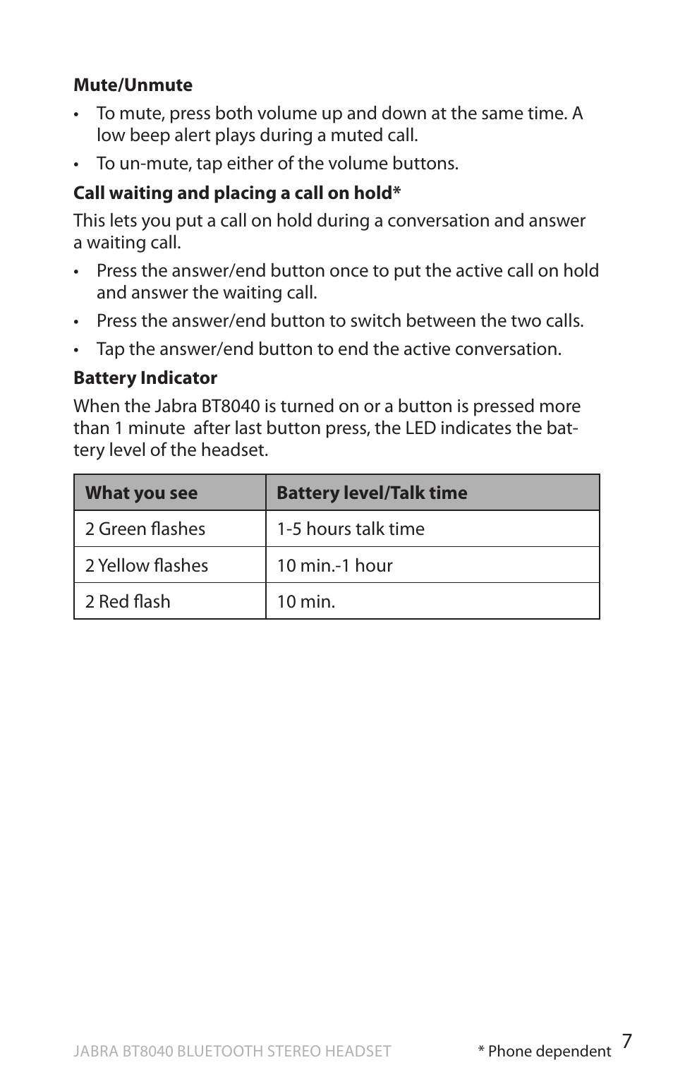En g li sh | Lennox Hearth BT8040 User Manual | Page 7 / 16