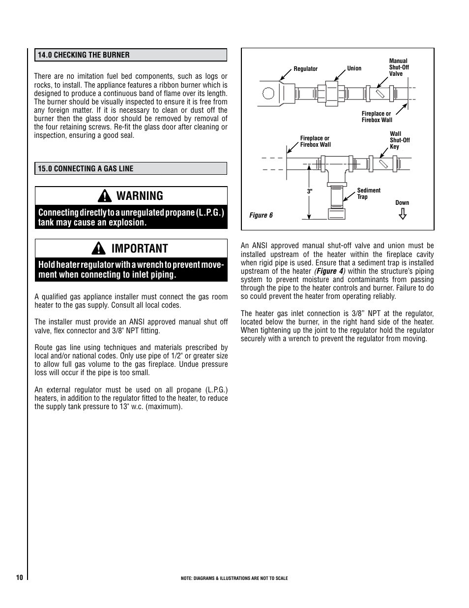 Warning, Important | Lennox Hearth 1000 User Manual | Page 10 / 20