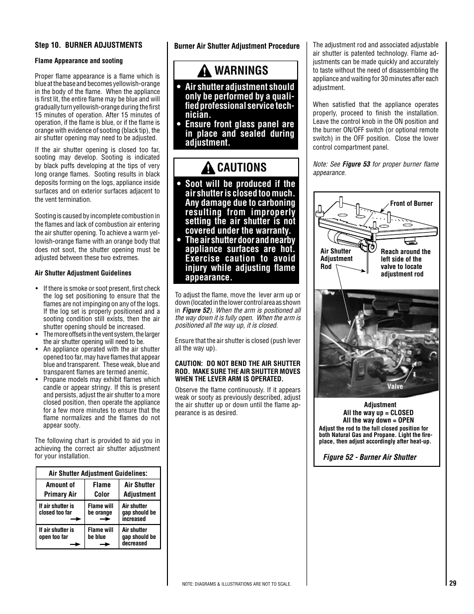 Warnings, Cautions | Lennox Hearth ADAGIO-EN User Manual | Page 29 / 36