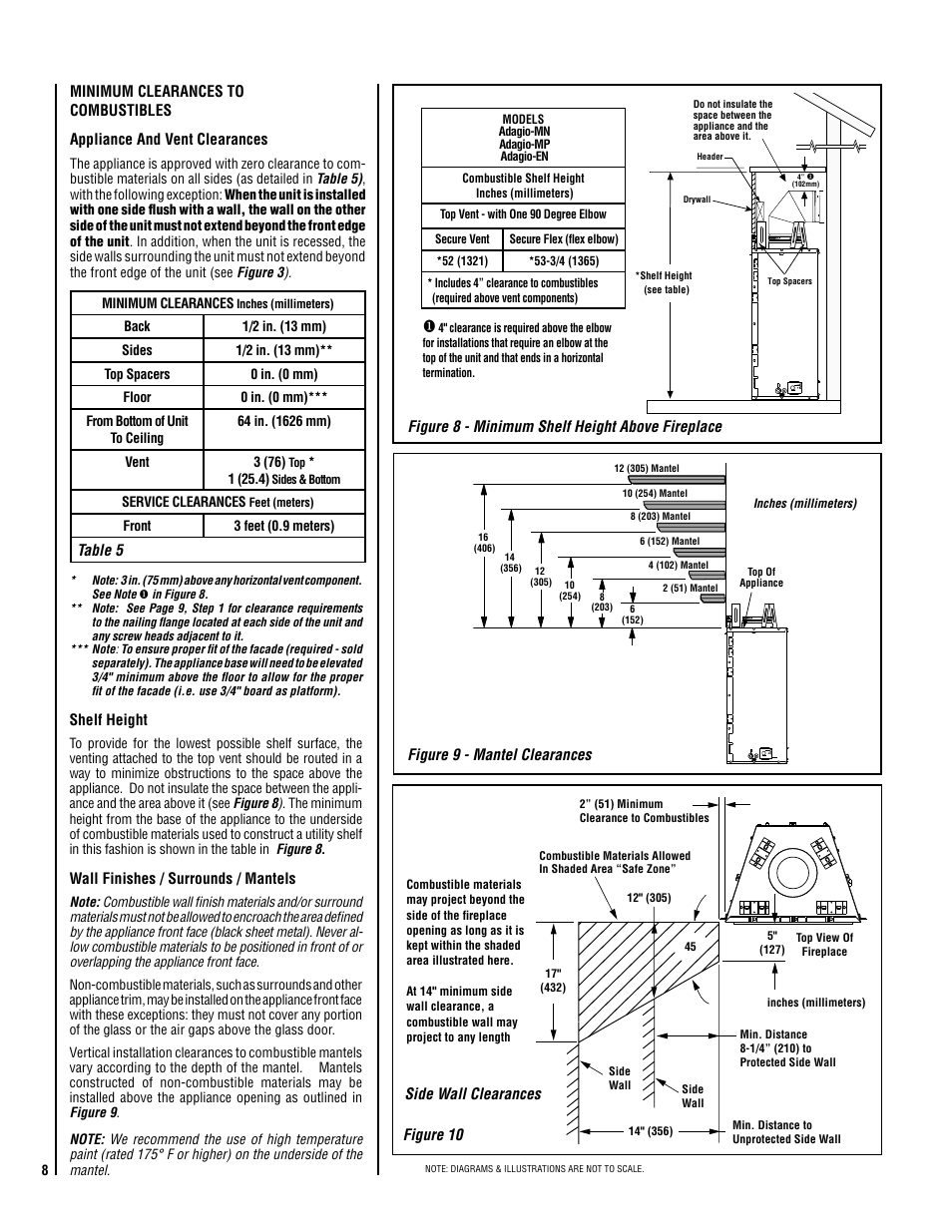 Lennox Hearth ADAGIO-EN User Manual | Page 8 / 36