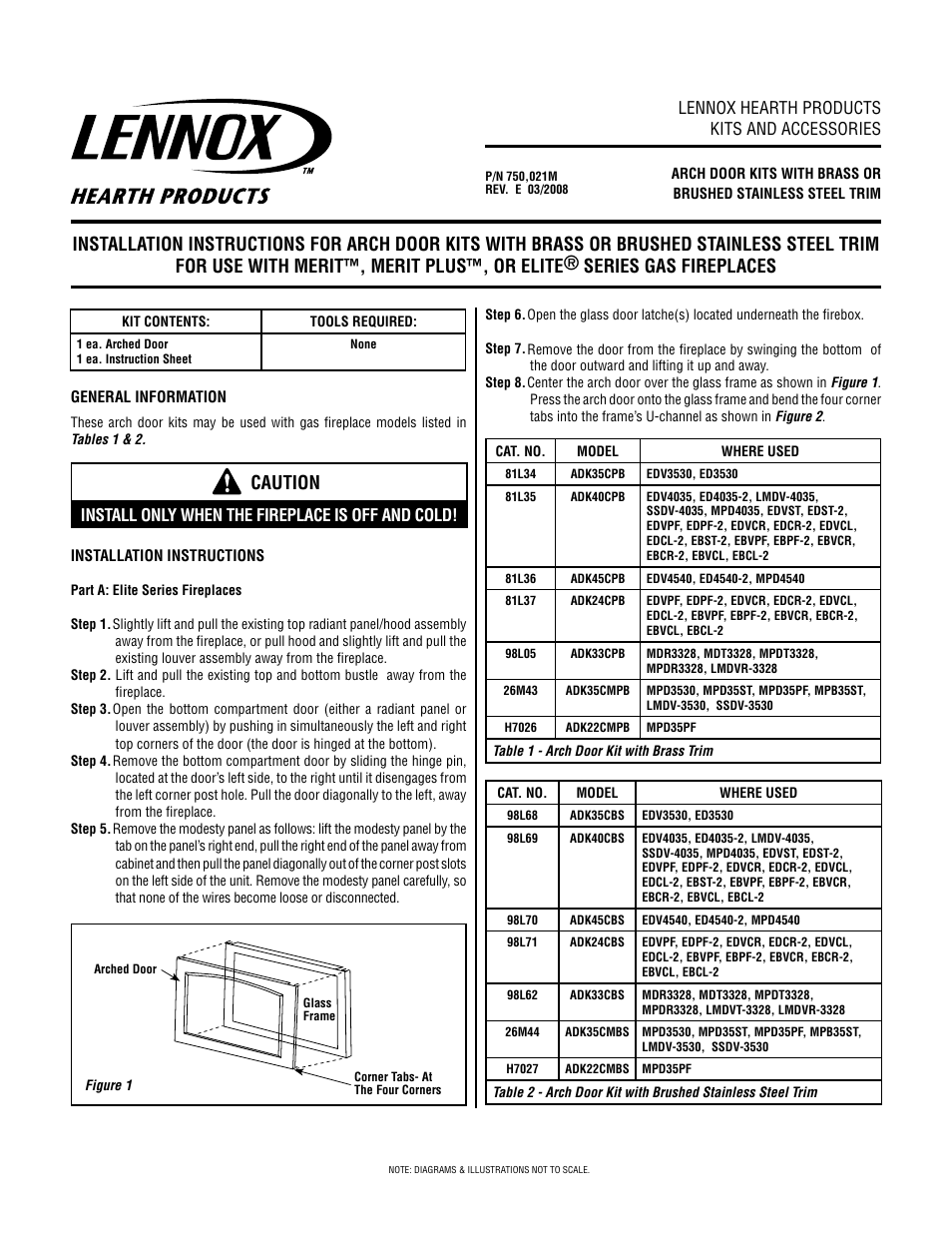 Lennox Hearth ADK35CBS User Manual | 2 pages