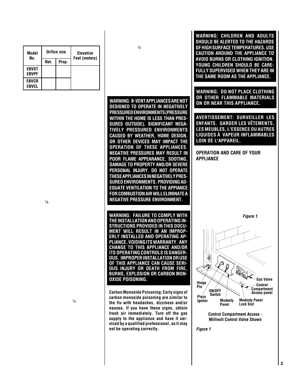 Lennox Hearth EBVCLPM User Manual | Page 3 / 24