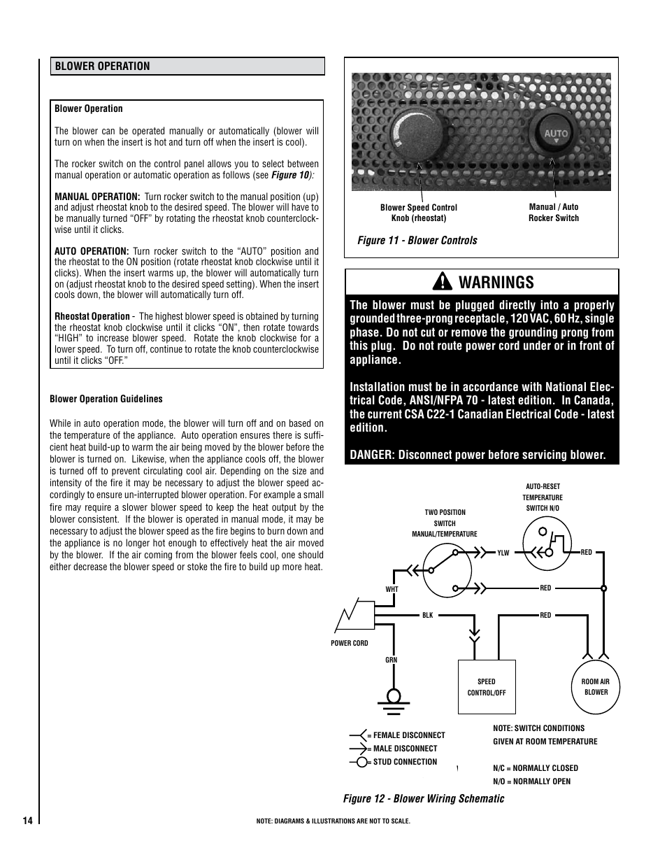 Warnings | Lennox Hearth C210 User Manual | Page 14 / 24