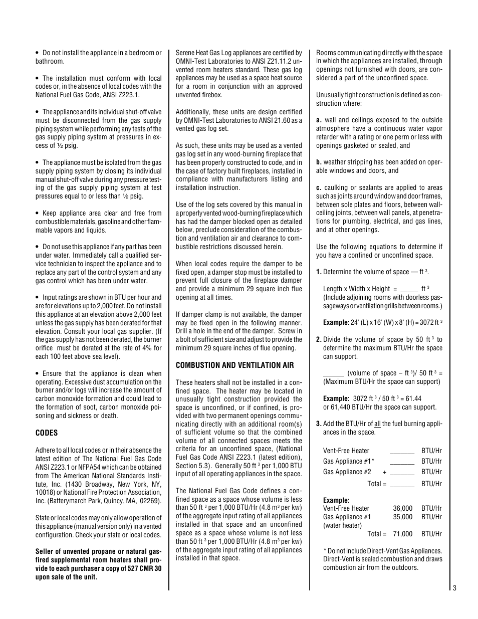 Lennox Hearth SHGL-18MP-R User Manual | Page 3 / 20