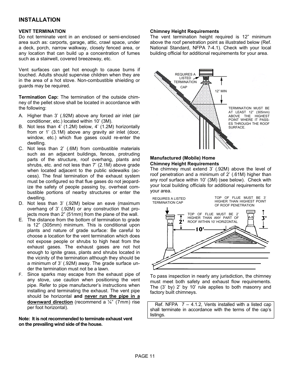 Installation | Lennox Hearth T300P User Manual | Page 11 / 40
