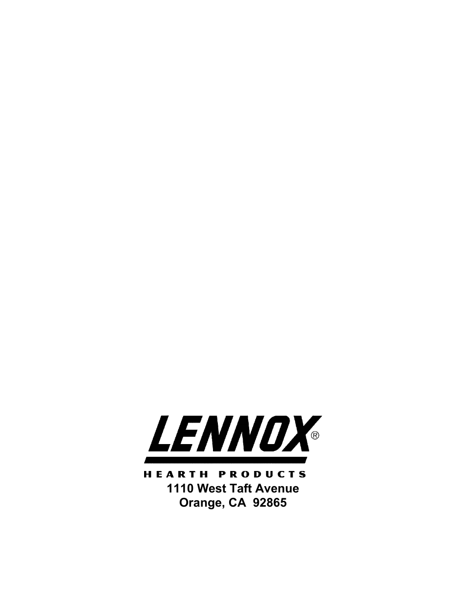 Lennox Hearth T300P User Manual | Page 40 / 40