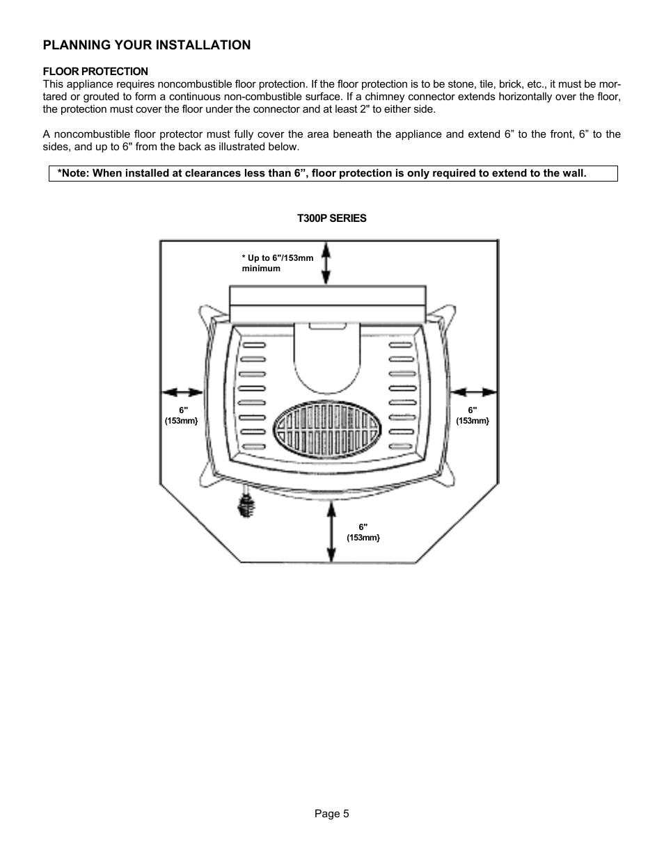 Planning your installation | Lennox Hearth T300P User Manual | Page 5 / 40