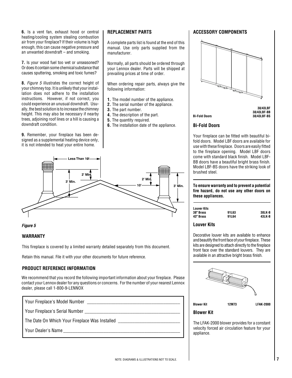 Lennox Hearth Elite LBC-4324-H User Manual | Page 7 / 8