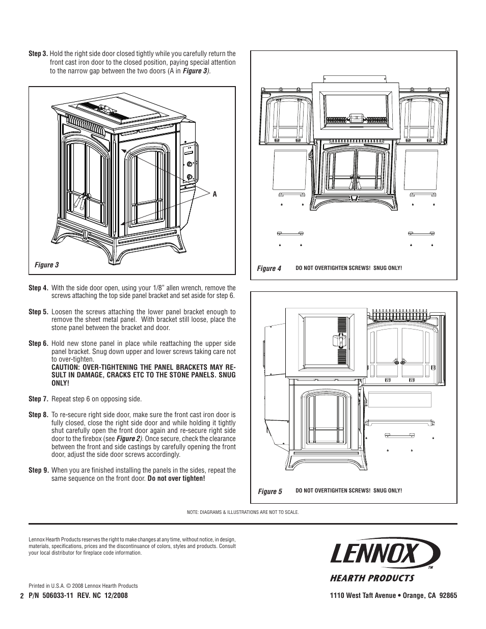 Lennox Hearth BELLA-PK-TB User Manual | Page 2 / 2