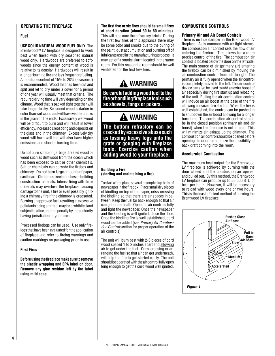 Warning | Lennox Hearth BRENTWOOD LV User Manual | Page 4 / 30