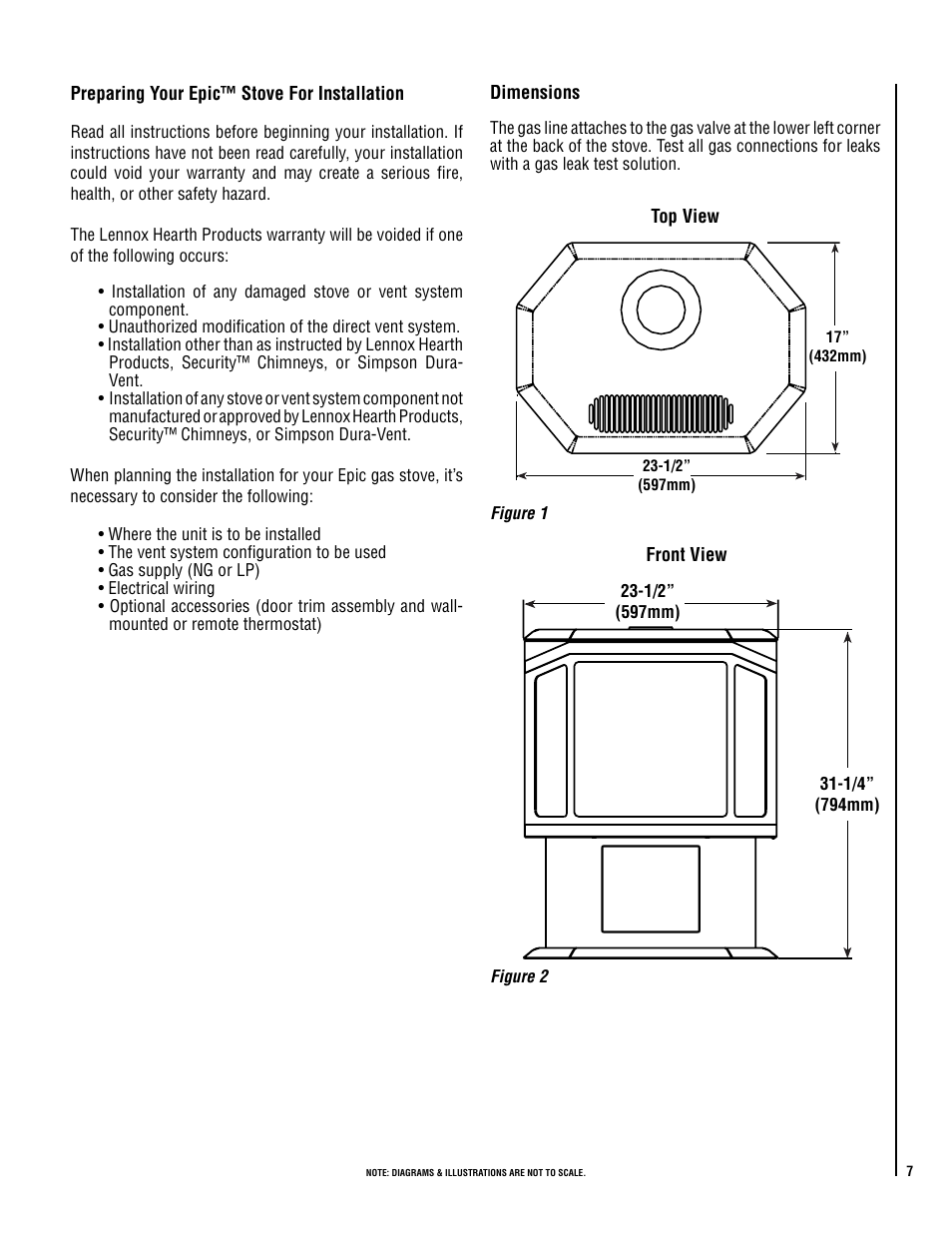 Lennox Hearth EPIC40 User Manual | Page 7 / 36