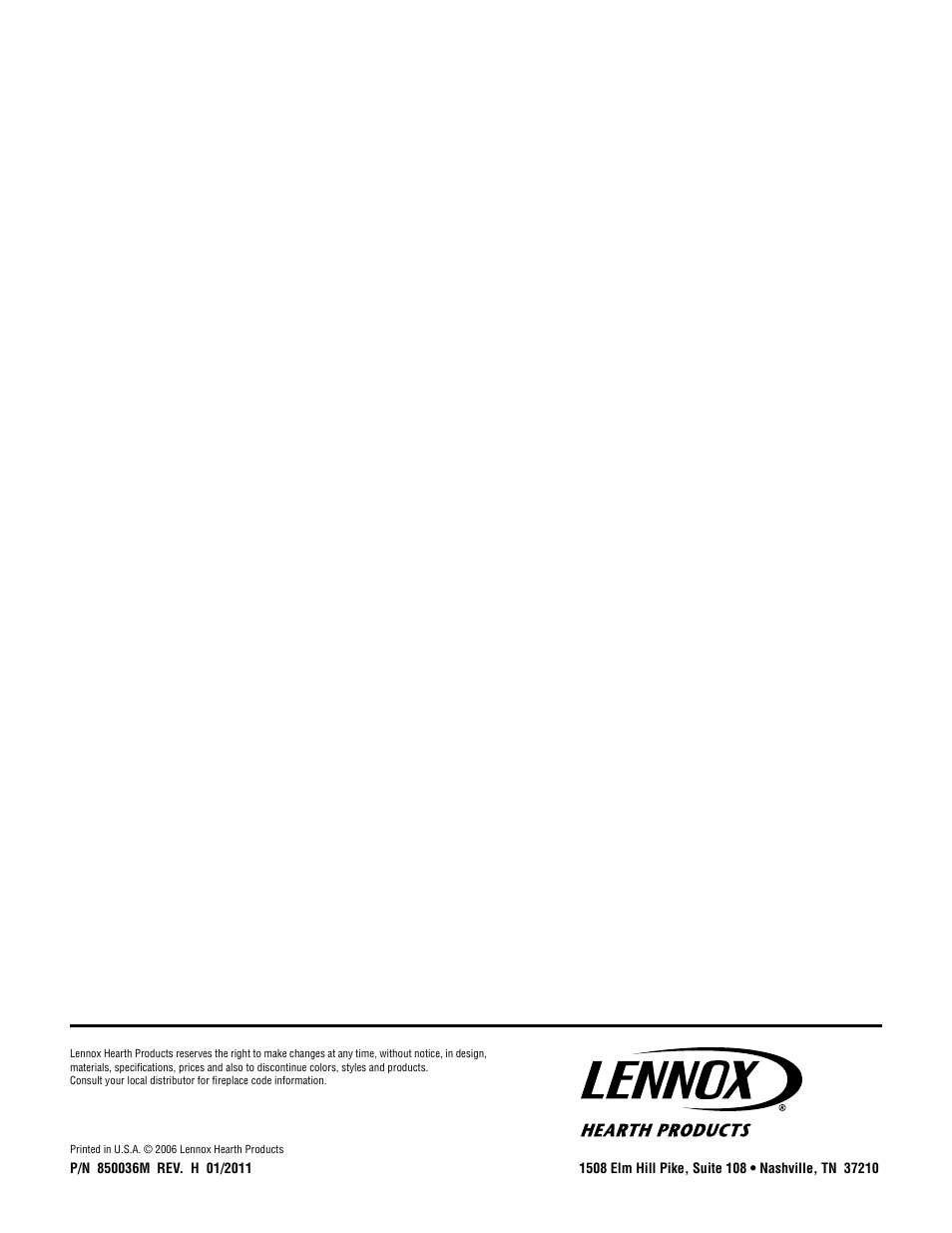 Lennox Hearth ELITE ELDV-40NM User Manual | Page 40 / 40