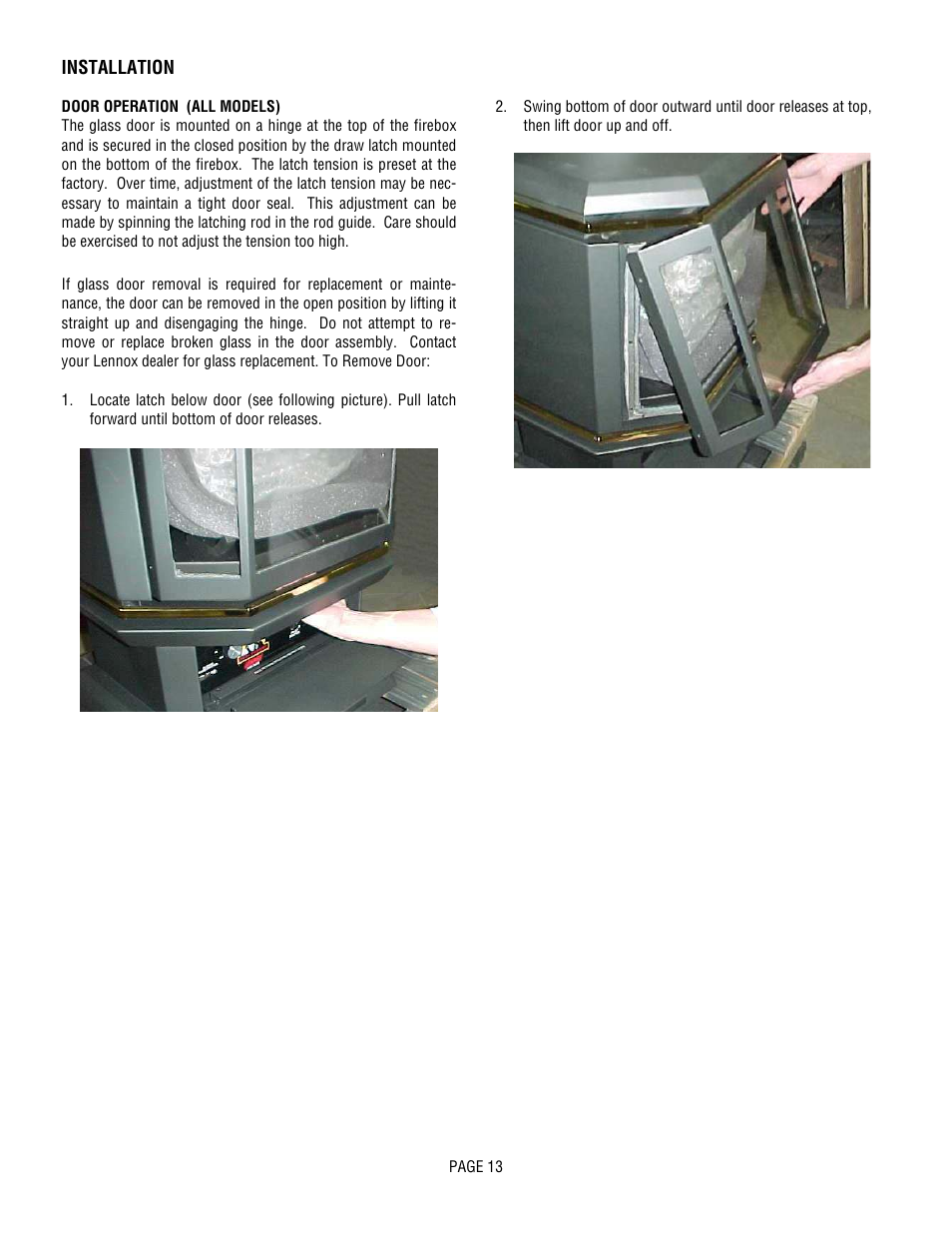 Lennox Hearth L20 BF-2 User Manual | Page 13 / 32
