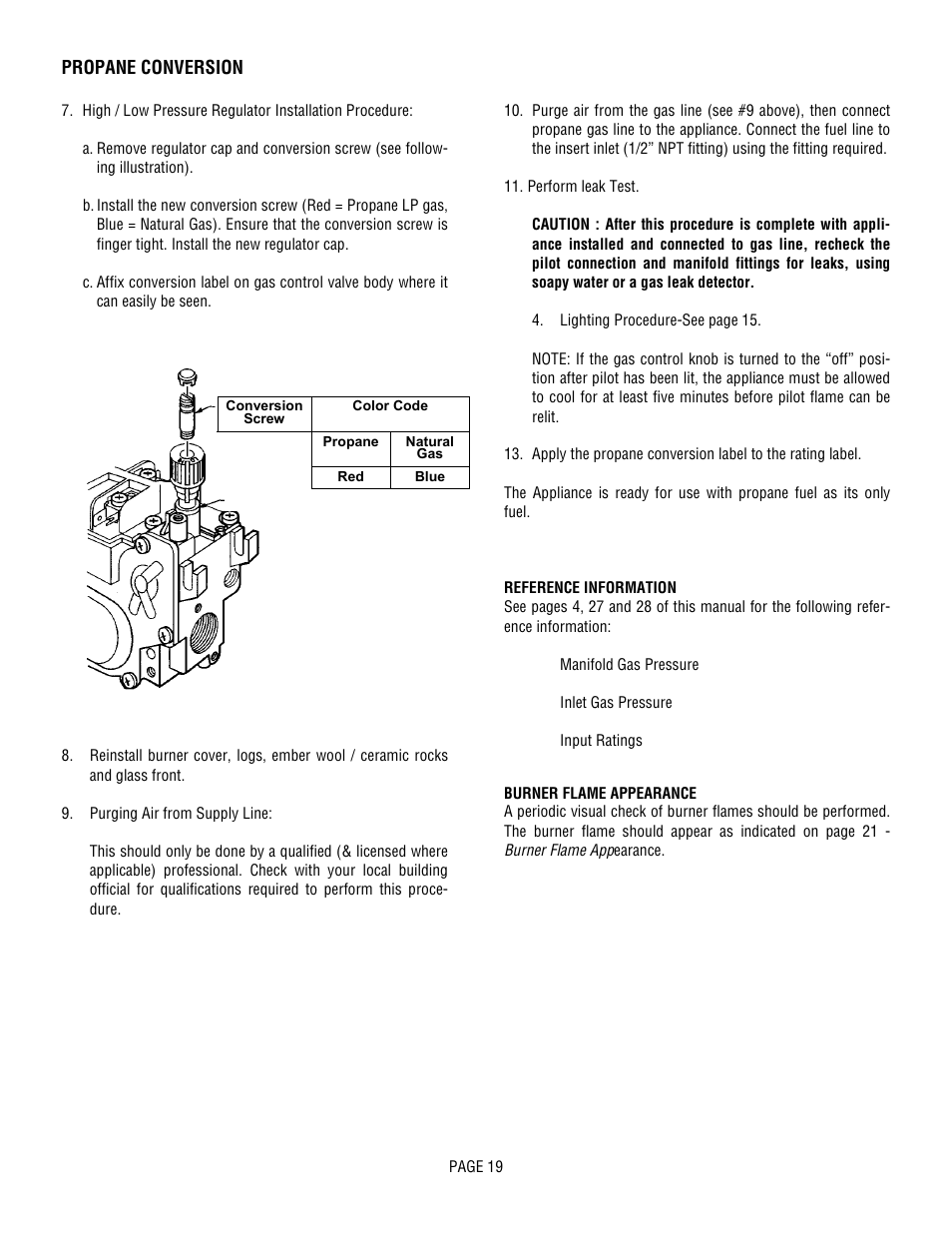 Lennox Hearth L20 BF-2 User Manual | Page 19 / 32