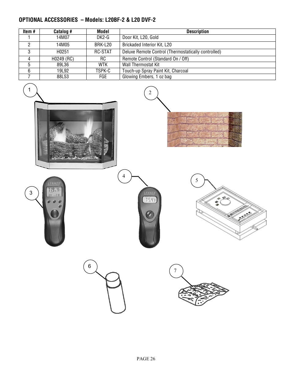 Lennox Hearth L20 BF-2 User Manual | Page 26 / 32