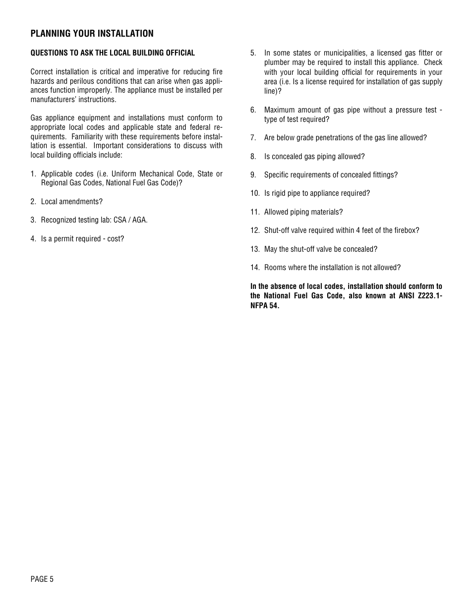 Lennox Hearth L20 BF-2 User Manual | Page 5 / 32