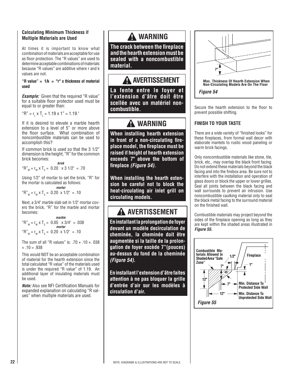 Warning, Avertissement | Lennox Hearth MERIT PLUS MP-36OD User Manual | Page 22 / 24