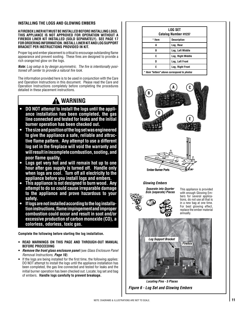 Warning | Lennox Hearth ADAGIO-EN User Manual | Page 11 / 28