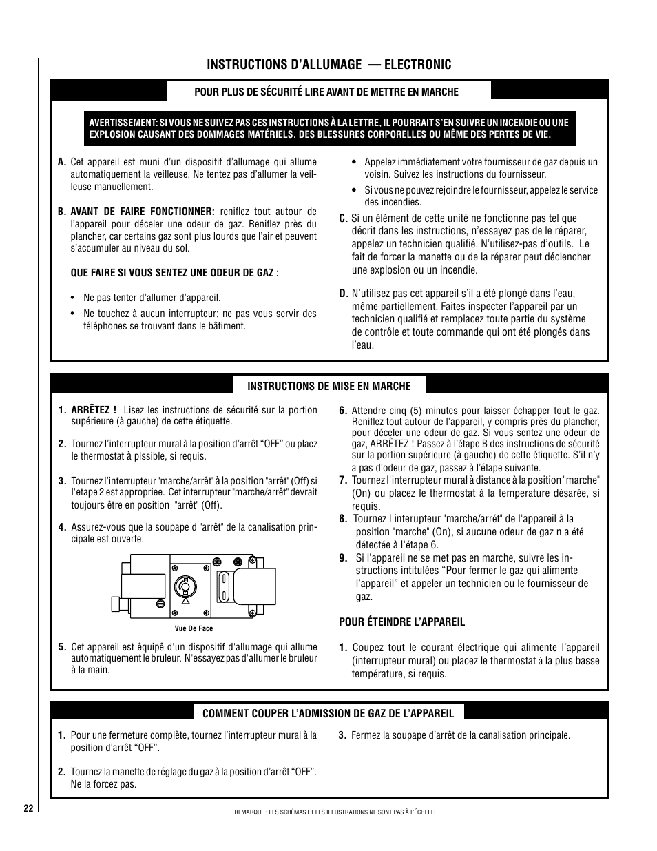 Instructions d’allumage — electronic | Lennox Hearth ADAGIO-EN User Manual | Page 22 / 28