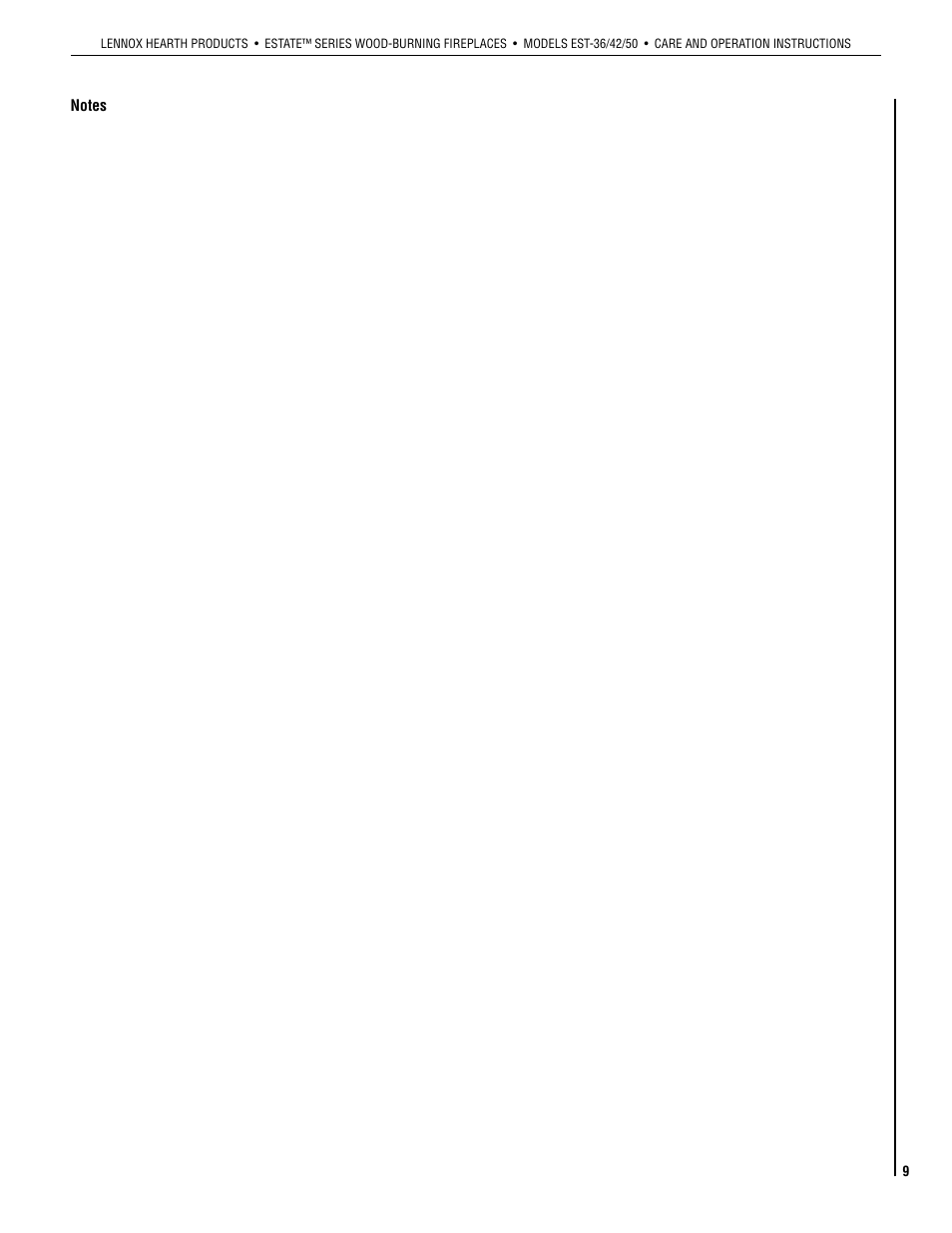 Lennox Hearth EST-50 User Manual | Page 9 / 10