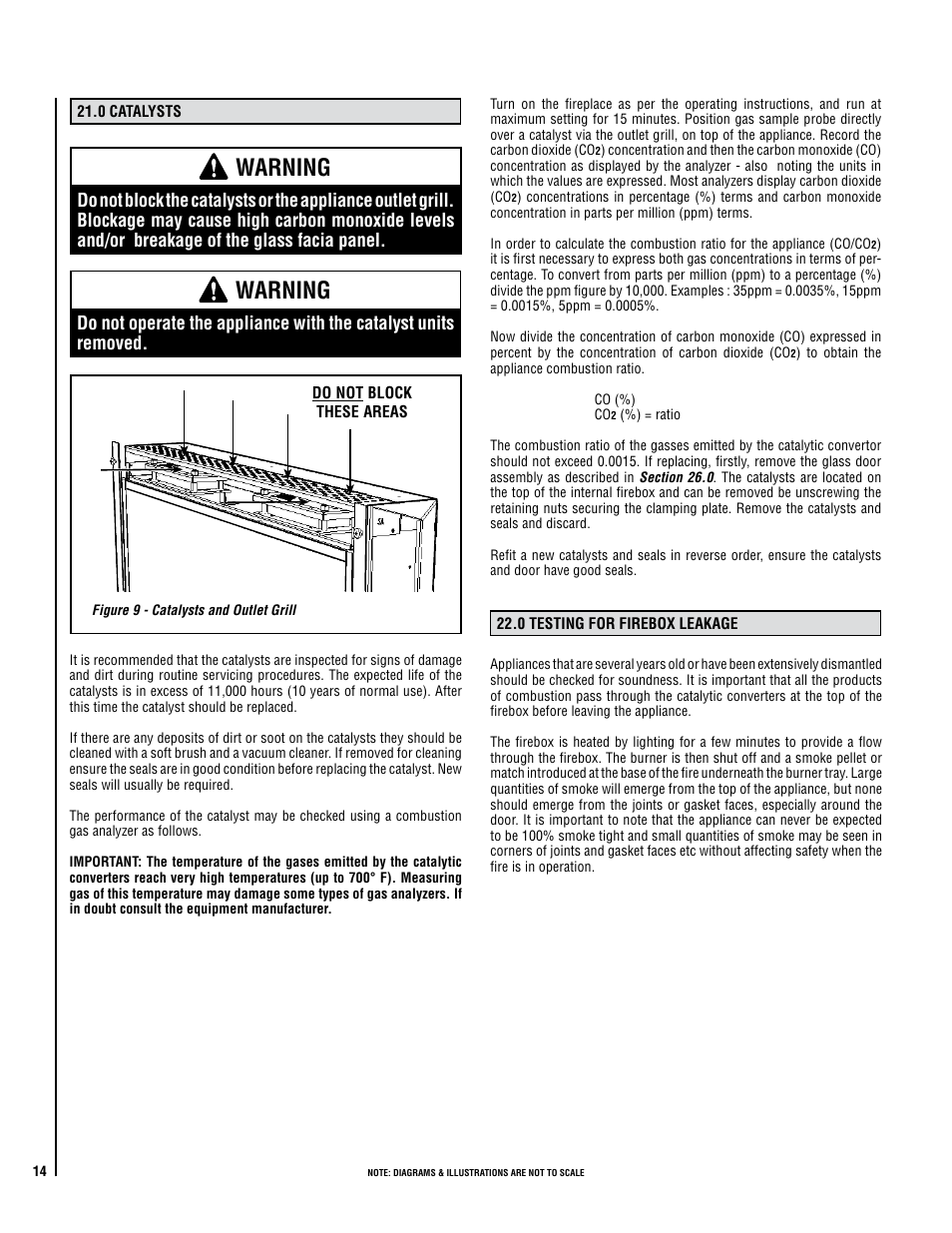 Warning | Lennox Hearth X-Fires WS User Manual | Page 14 / 20